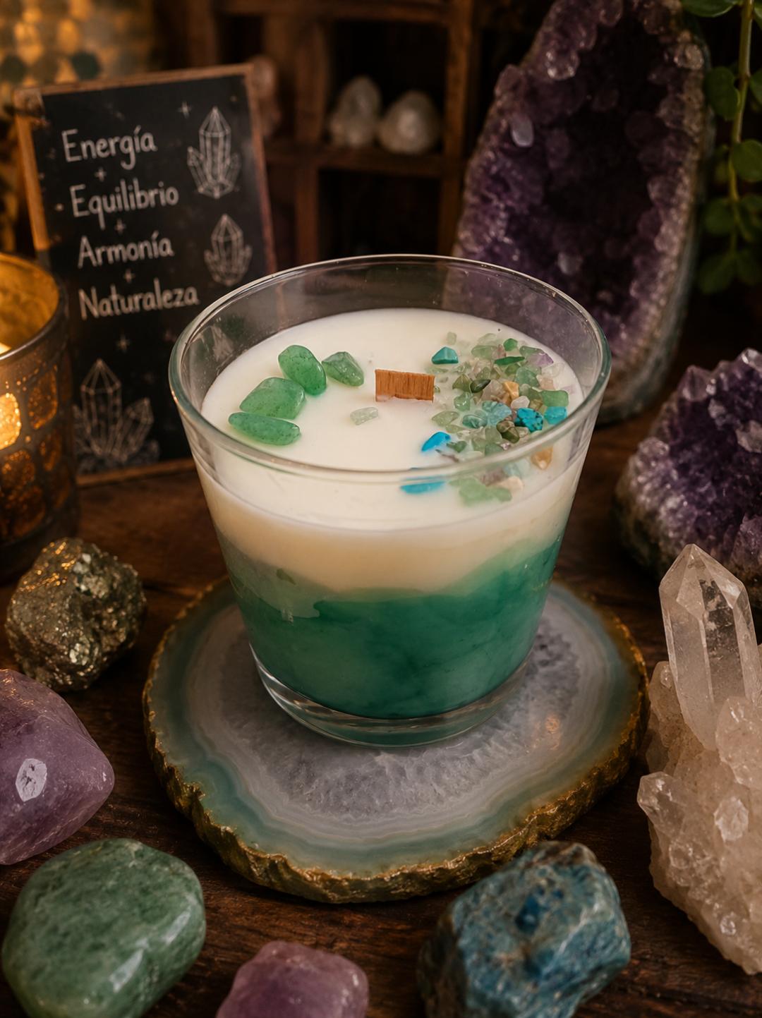 Velas con minerales