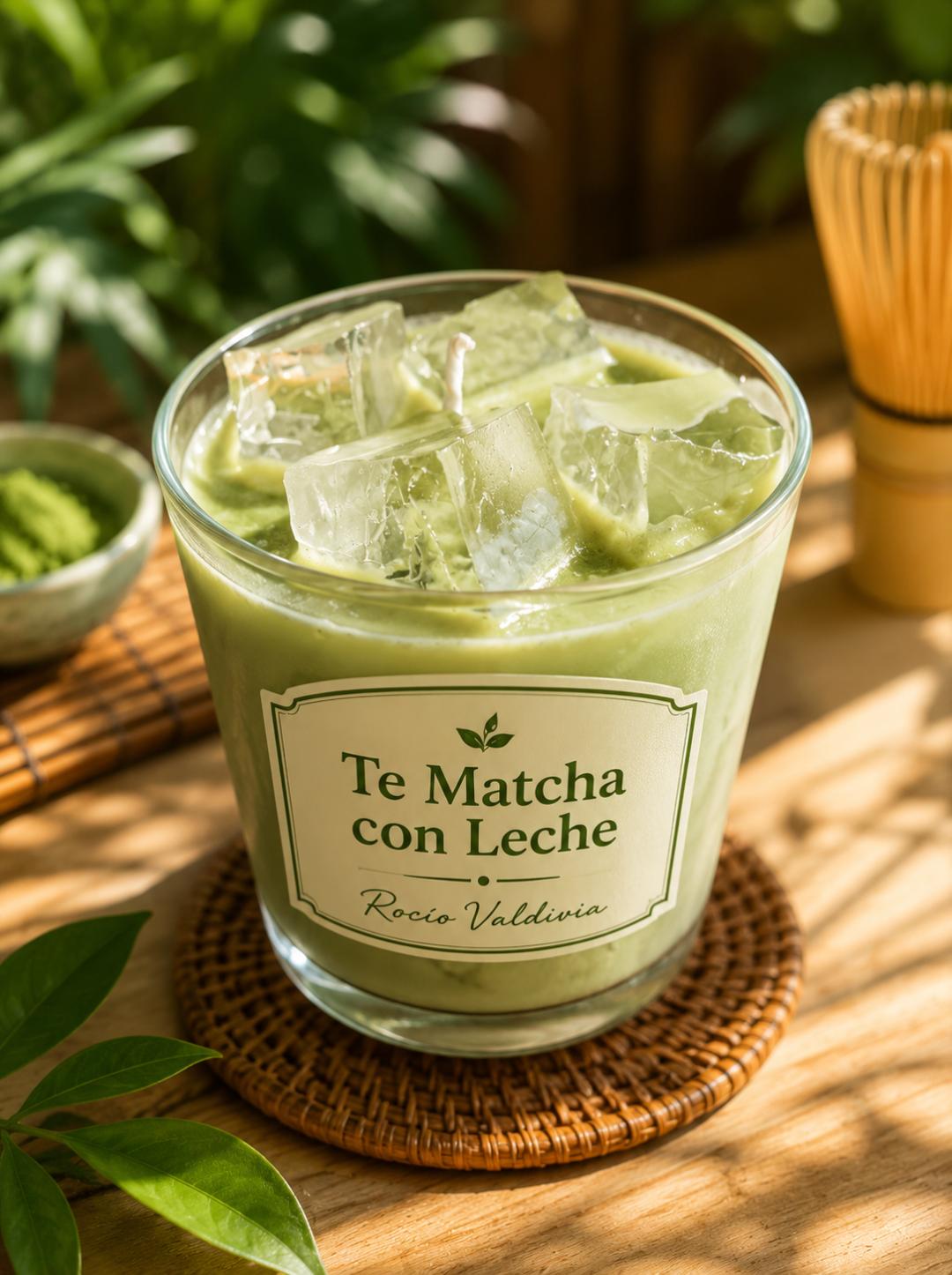 TE MATCHA CON LECHE Y HIELO