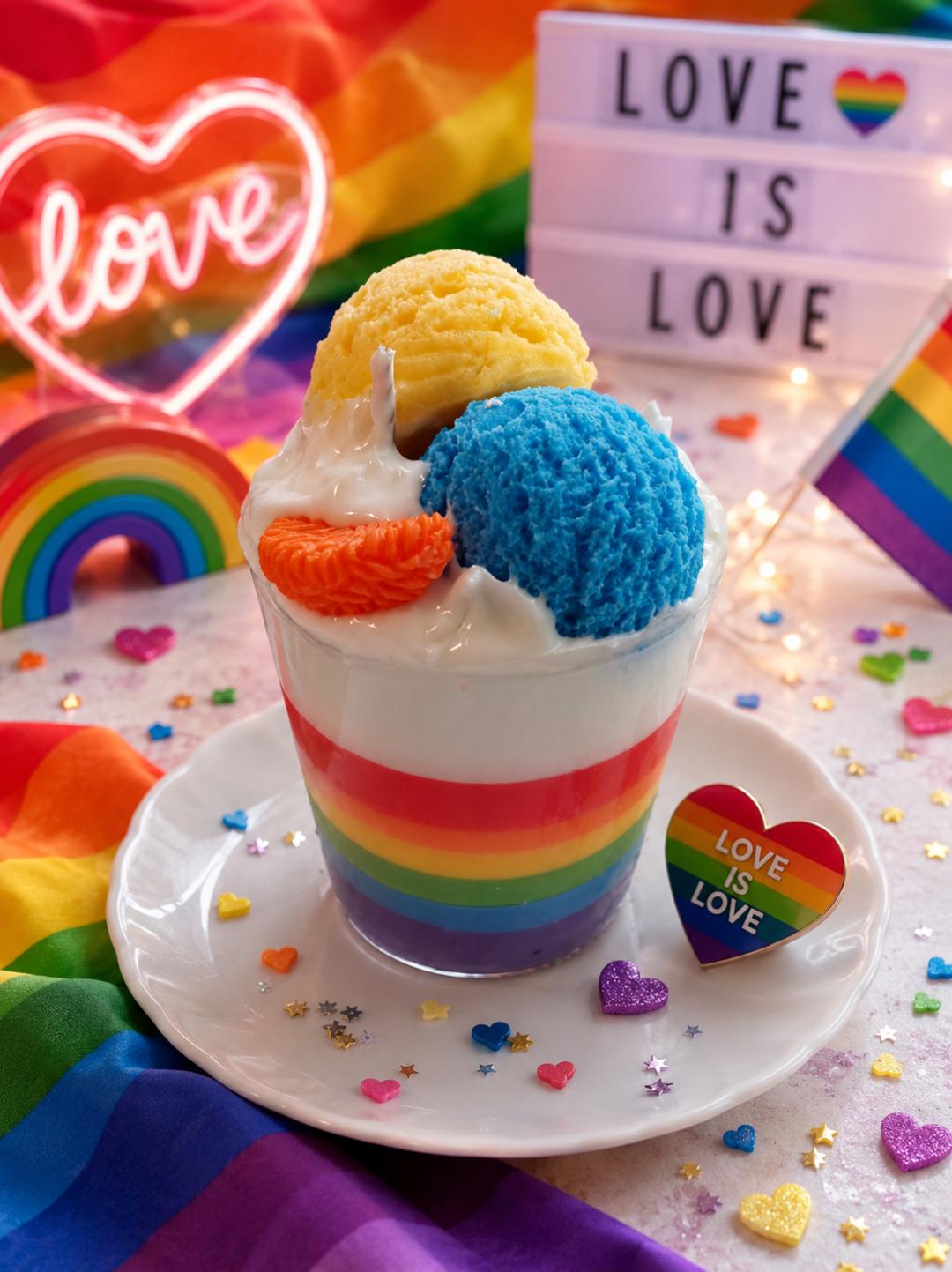 VELA DIA DEL ORGULLO CON BOLAS DE HELADO